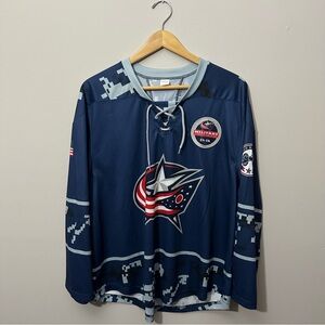 Columbus Blue Jackets Military Appreciation NHL Hockey Jersey Adult Size Medium